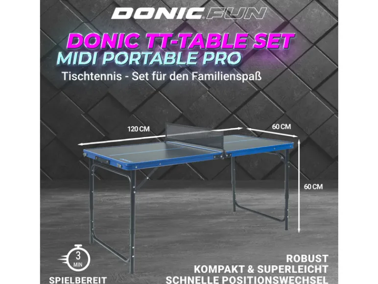 Tafeltennistafel set Midi Portable PRO<DONIC Online