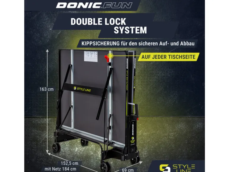 Tafeltennistafel STYLE 800 Outdoor<DONIC Hot