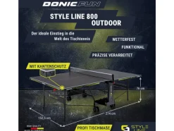 Tafeltennistafel STYLE 800 Outdoor<DONIC Hot