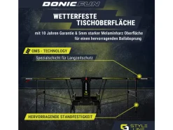 Tafeltennistafel STYLE 800 Outdoor<DONIC Hot