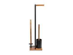 Toiletrolhouder met toiletborstel Rivalta Acacia<Wenko Best