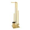 Toiletrolhouder met toiletborstel Rivalta Gold<Wenko Online