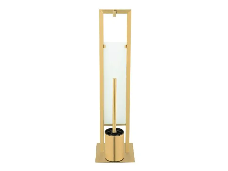 Toiletrolhouder met toiletborstel Rivalta Gold<Wenko Online