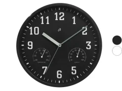 Wandklok met thermometer en hygrometer<AURIOL®