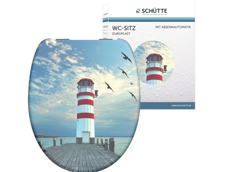 WC zitting duroplast, met soft-close-mechanisme<Schütte