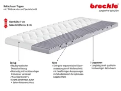 7-zones koudschuim topper RELAX XXL<Breckle Online