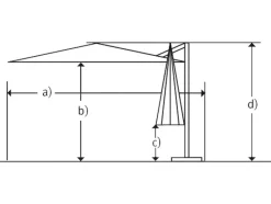 Zweefparasol Rhodos Junior 300 cm<Schneider Hot